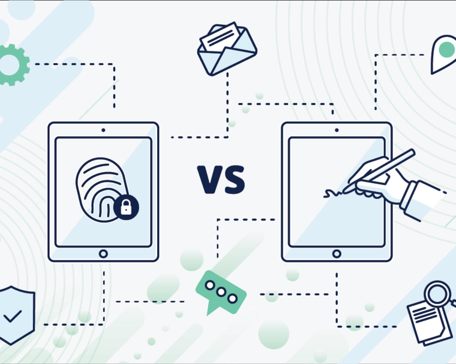 Electronic signatures vs. digital signatures
