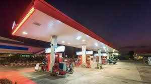 Buying a snack at the gas station