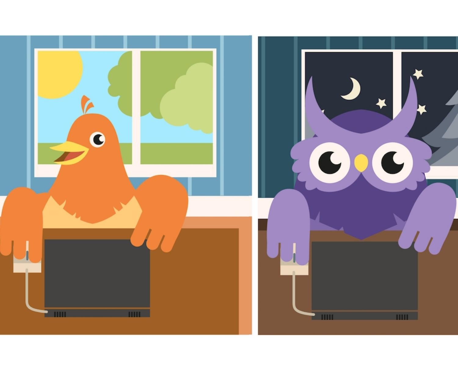 Larks Are Easily Inspired in The Morning,Night Owls At Night