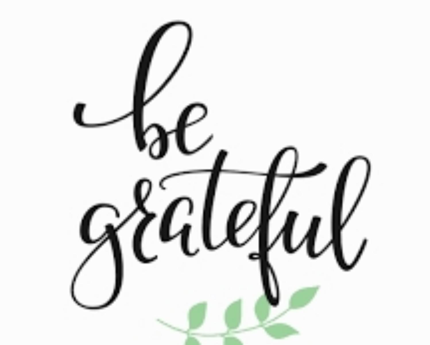 5. Be grateful